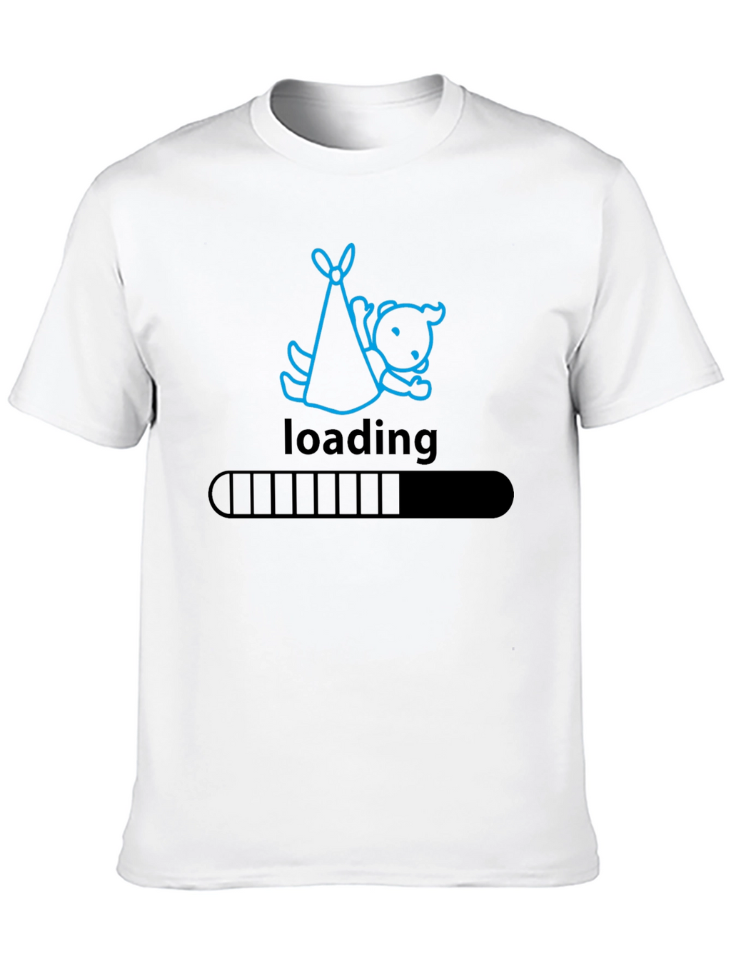 Mens Loading Baby Graphic Tee - Black