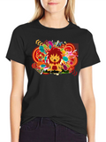 Funky Lion Graphic Black T-Shirt