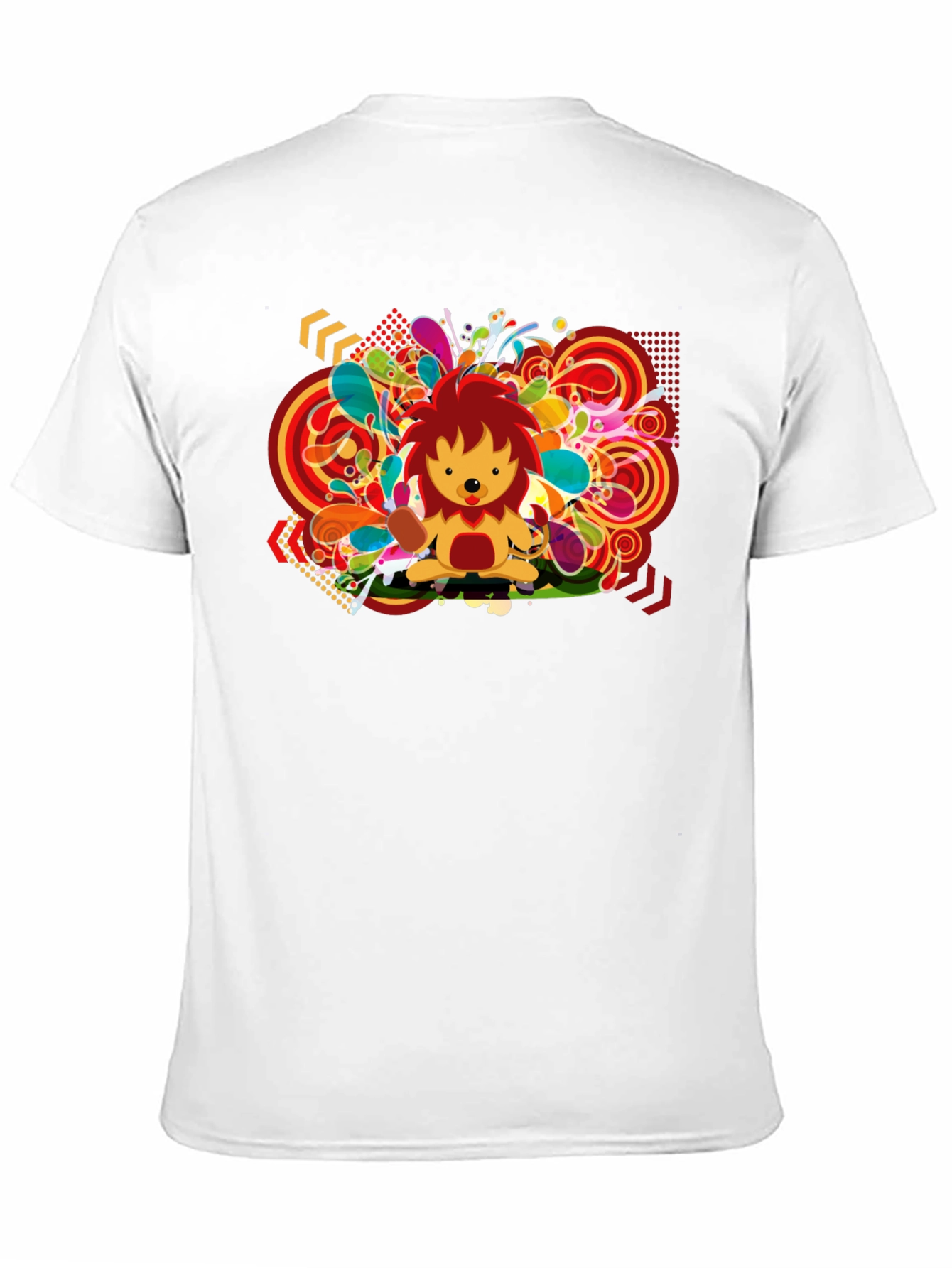 Funky Lion Graphic Black T-Shirt