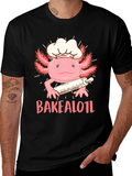 Bakealotl T-Shirt: Chef Axolotl with Rolling Pin