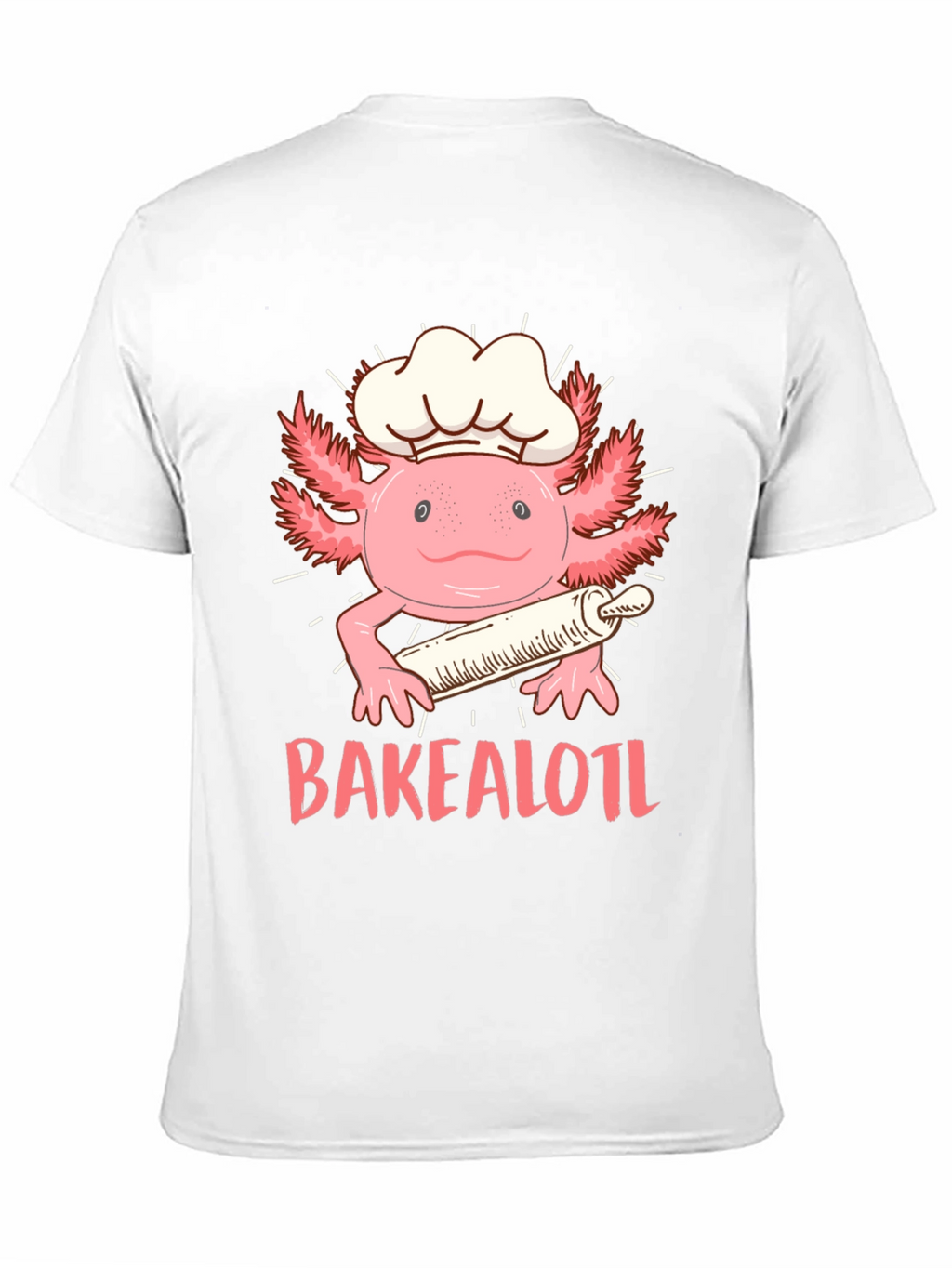 Bakealotl T-Shirt: Chef Axolotl with Rolling Pin