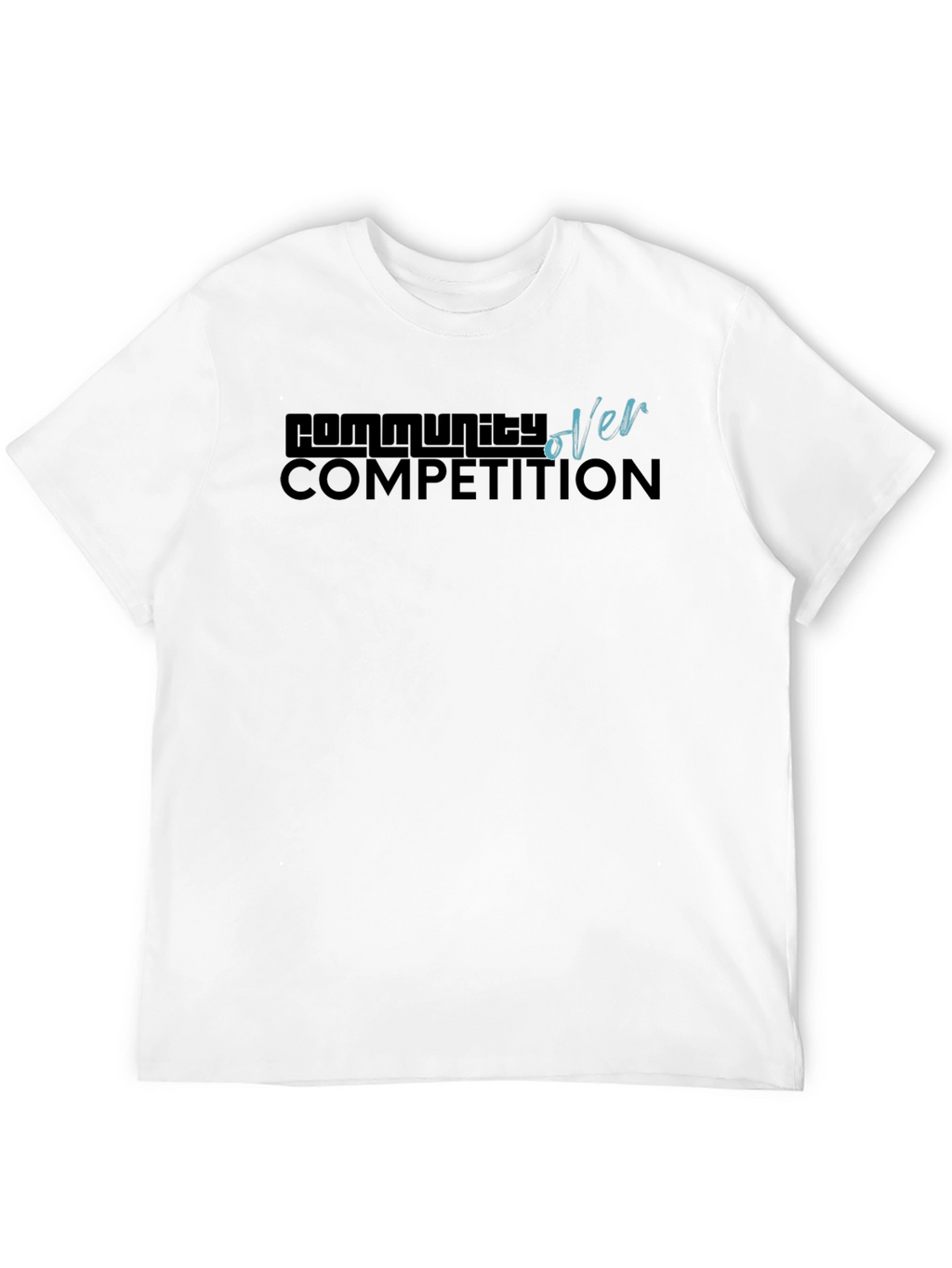 Community Over Competition Black Graphic Tee