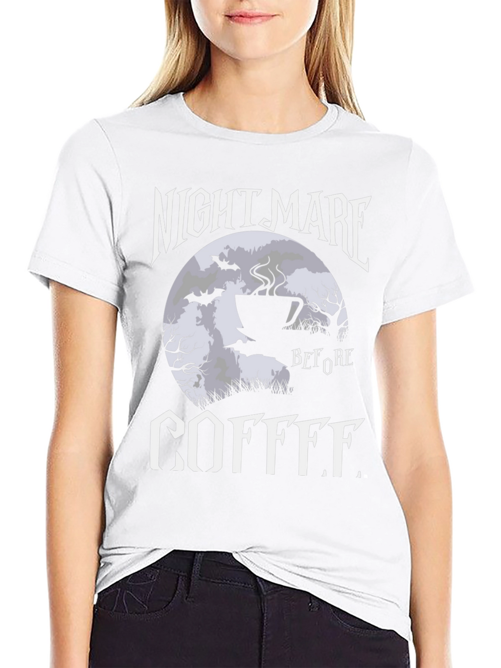 Nightmare Before Coffee Graphic Tee - Black