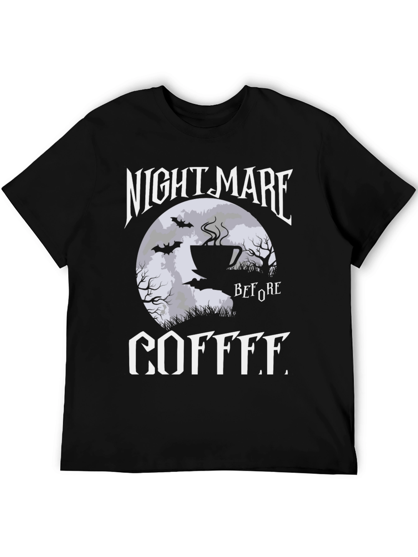 Nightmare Before Coffee Graphic Tee - Black