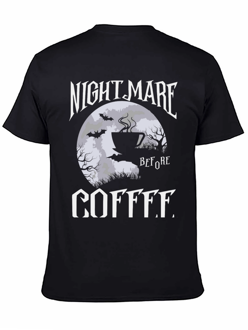 Nightmare Before Coffee Graphic Tee - Black