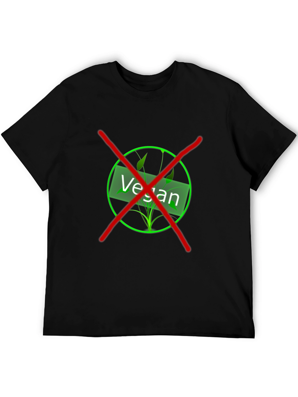 Anti-Vegan T-Shirt - Black Graphic Design