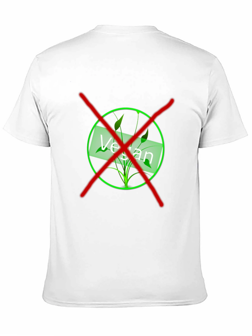 Anti-Vegan T-Shirt - Black Graphic Design