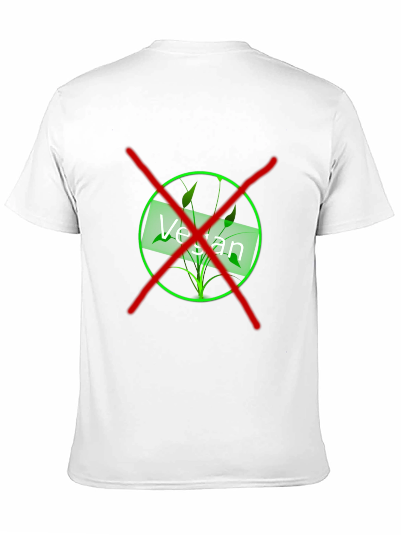 Anti-Vegan T-Shirt - Black Graphic Design