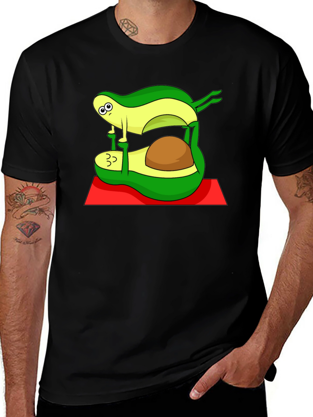 Yoga Avocado Black T-Shirt