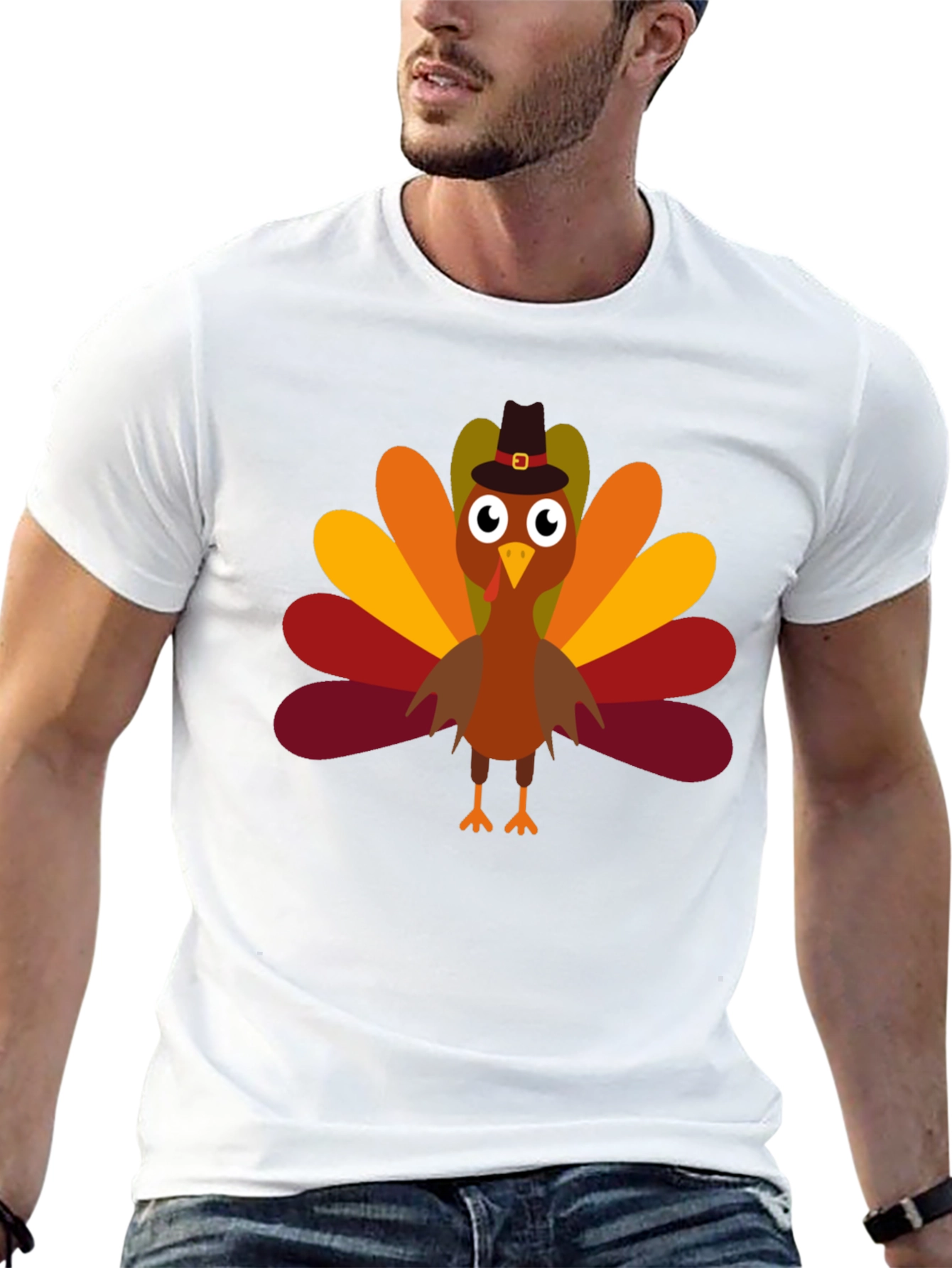 Thanksgiving Turkey Pilgrim Hat T-Shirt
