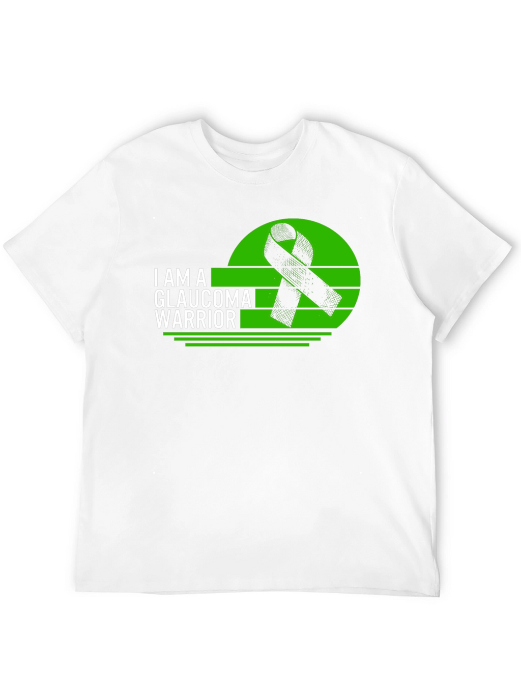 Glaucoma Warrior Awareness T-Shirt - Black Ribbon Design