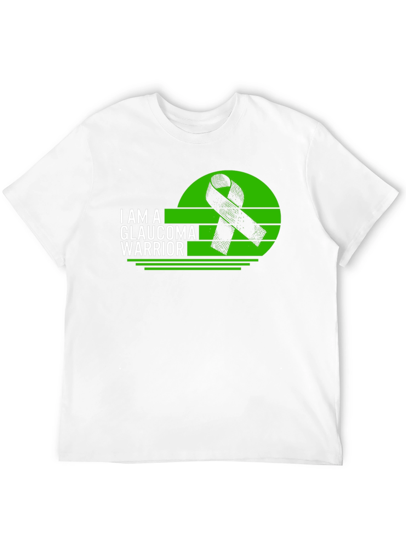 Glaucoma Warrior Awareness T-Shirt - Black Ribbon Design