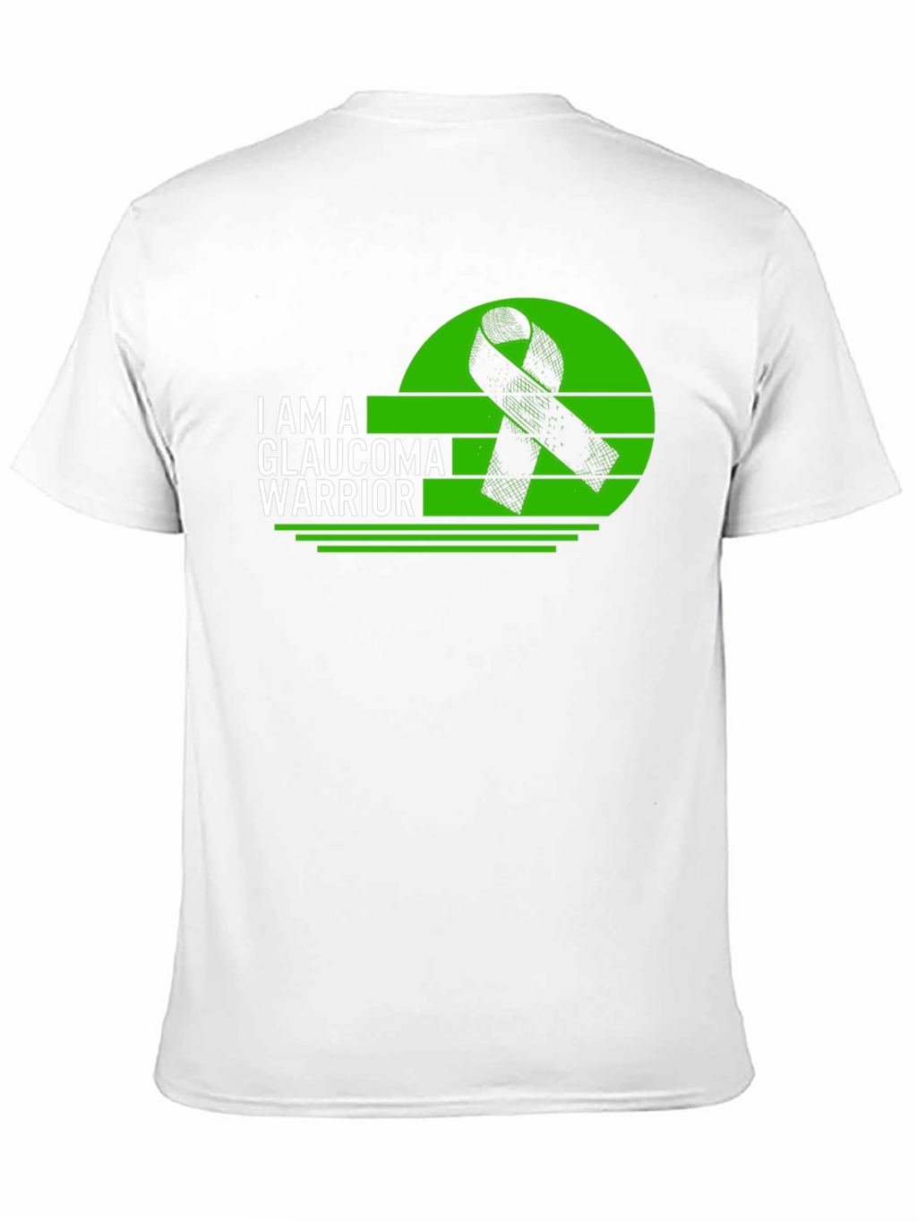 Glaucoma Warrior Awareness T-Shirt - Black Ribbon Design