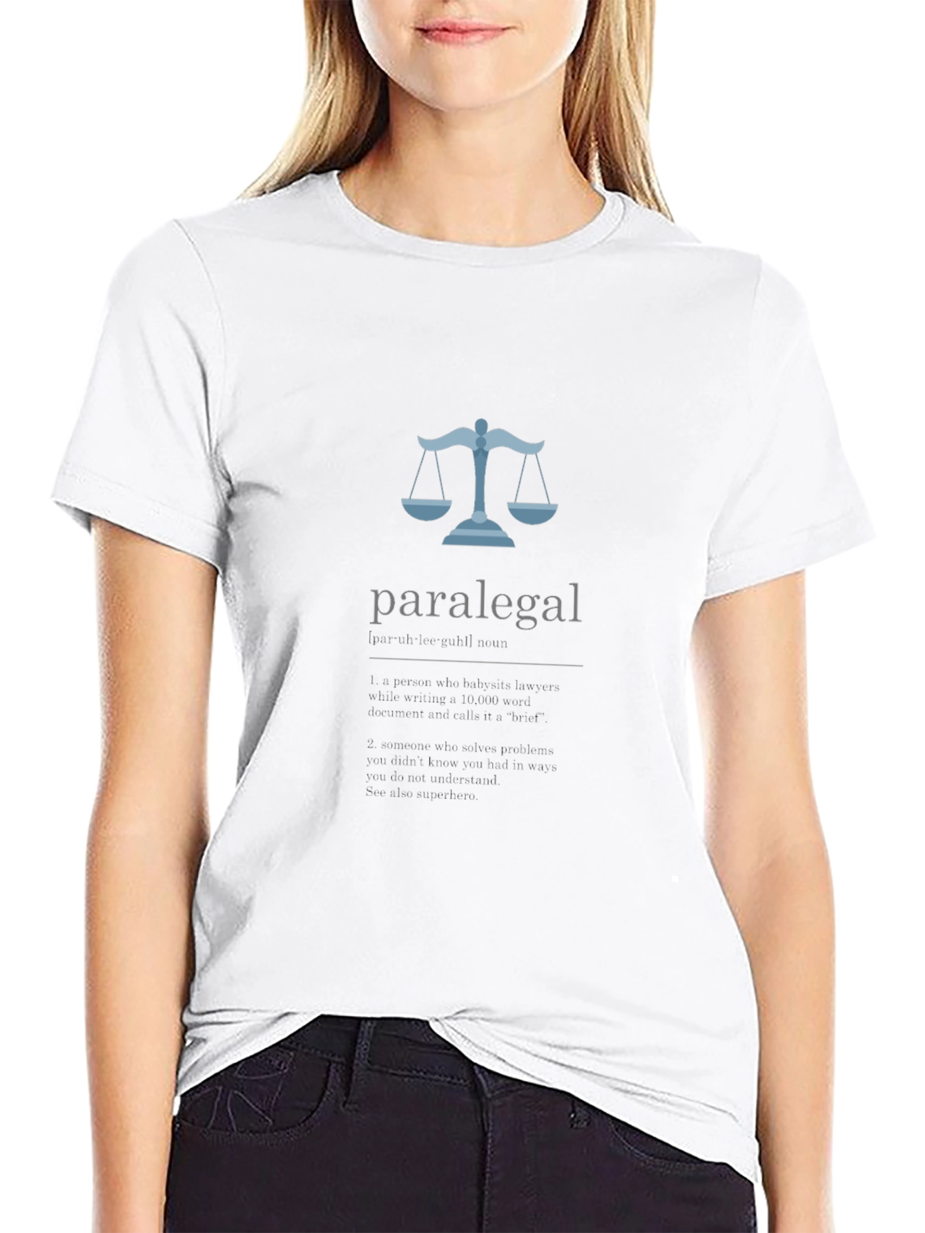 Paralegal Scales of Justice Graphic T-Shirt