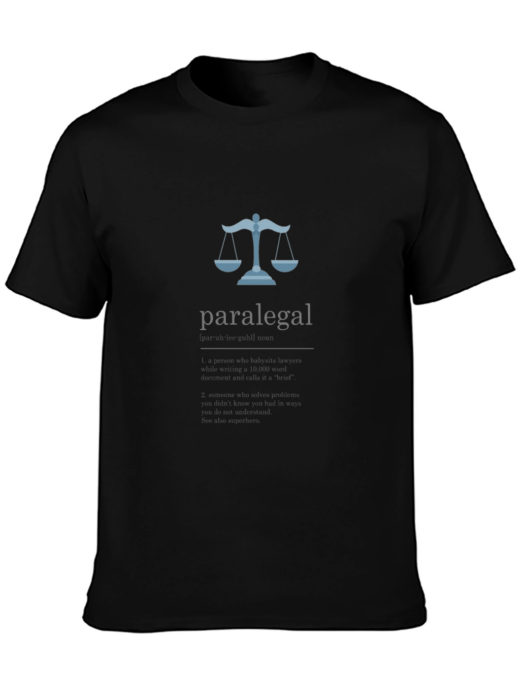 Paralegal Scales of Justice Graphic T-Shirt