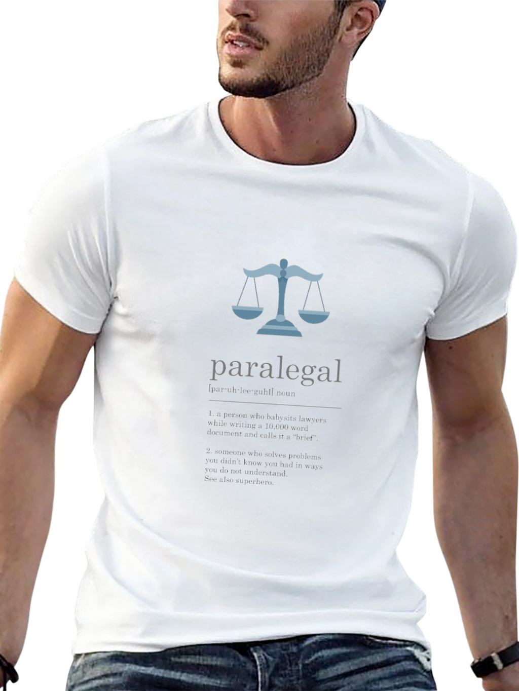 Paralegal Scales of Justice Graphic T-Shirt