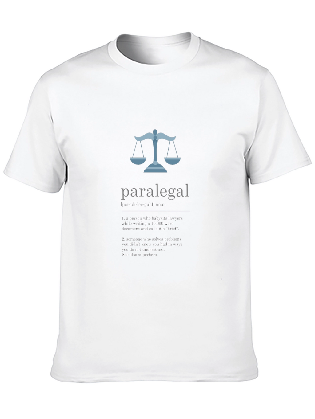 Paralegal Scales of Justice Graphic T-Shirt