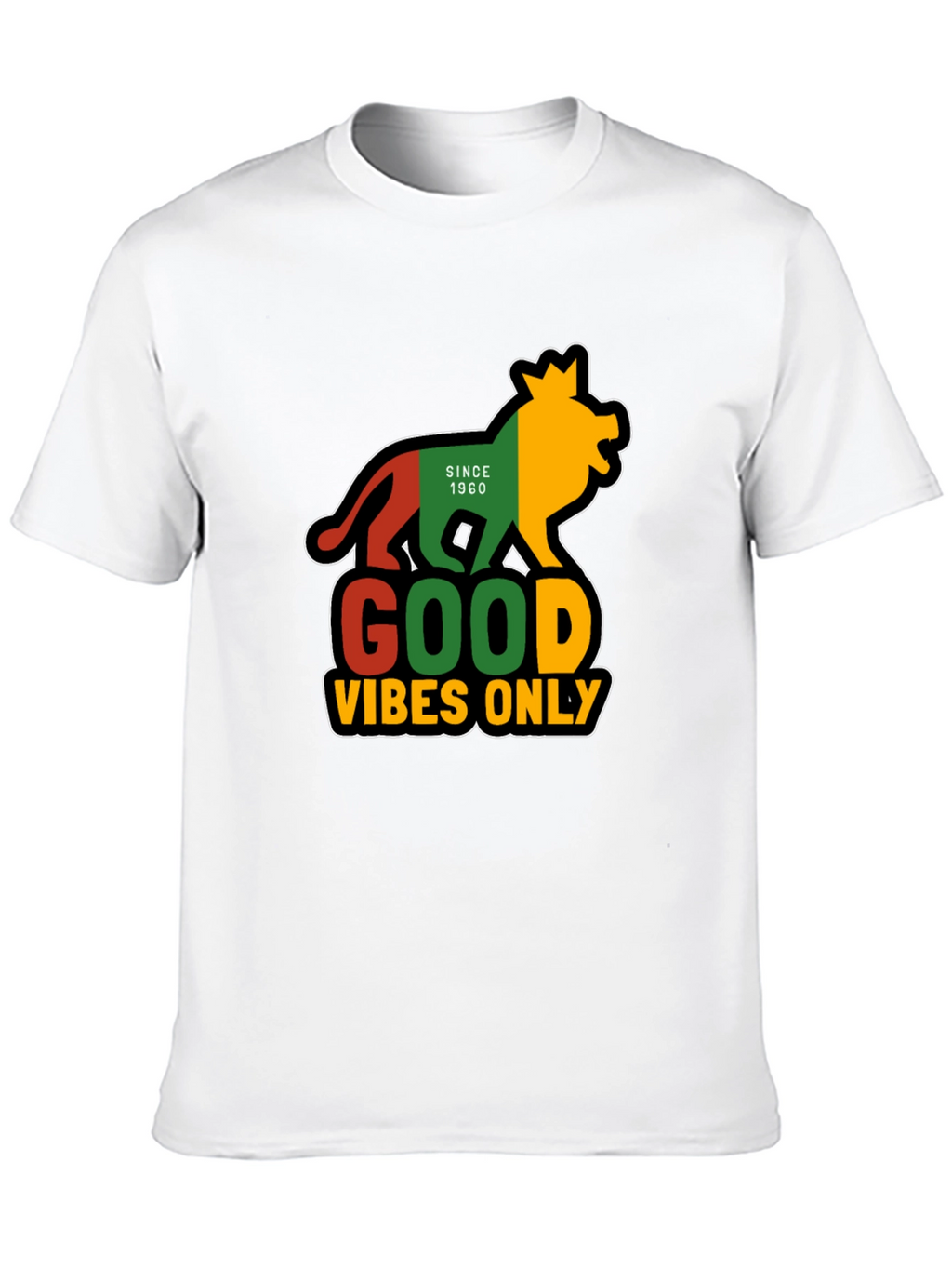 Rasta Lion Good Vibes Only T-Shirt