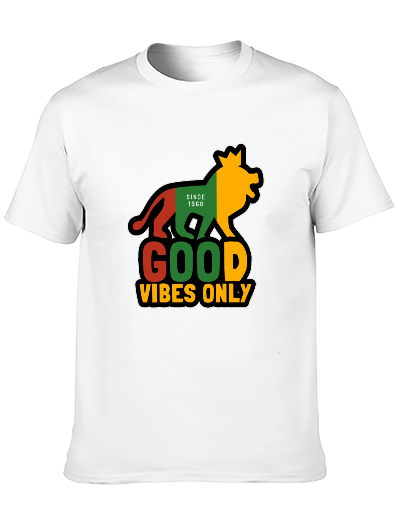 Rasta Lion Good Vibes Only T-Shirt