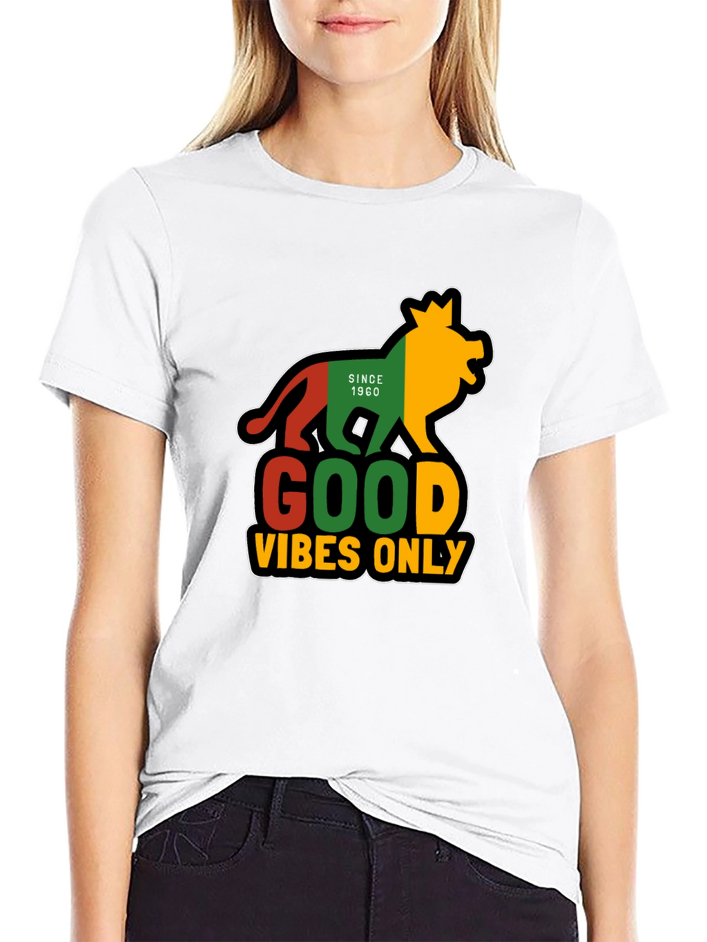 Rasta Lion Good Vibes Only T-Shirt