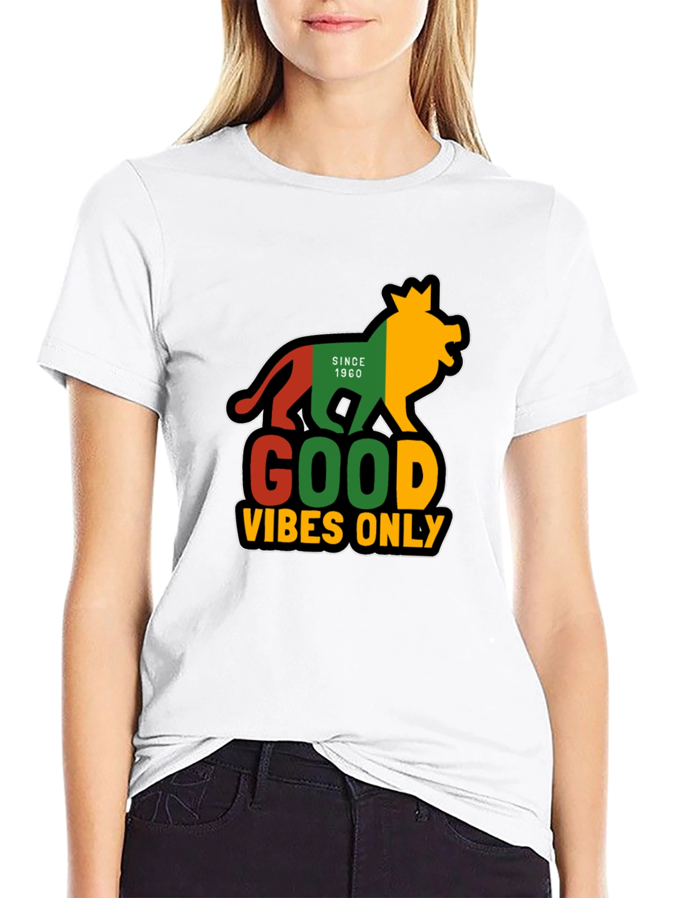 Rasta Lion Good Vibes Only T-Shirt