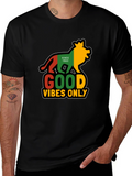 Rasta Lion Good Vibes Only T-Shirt