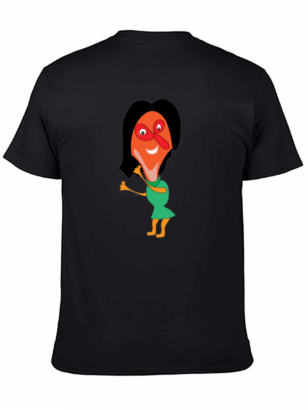 Cartoon Graphic Tee - Black Unisex Shirt