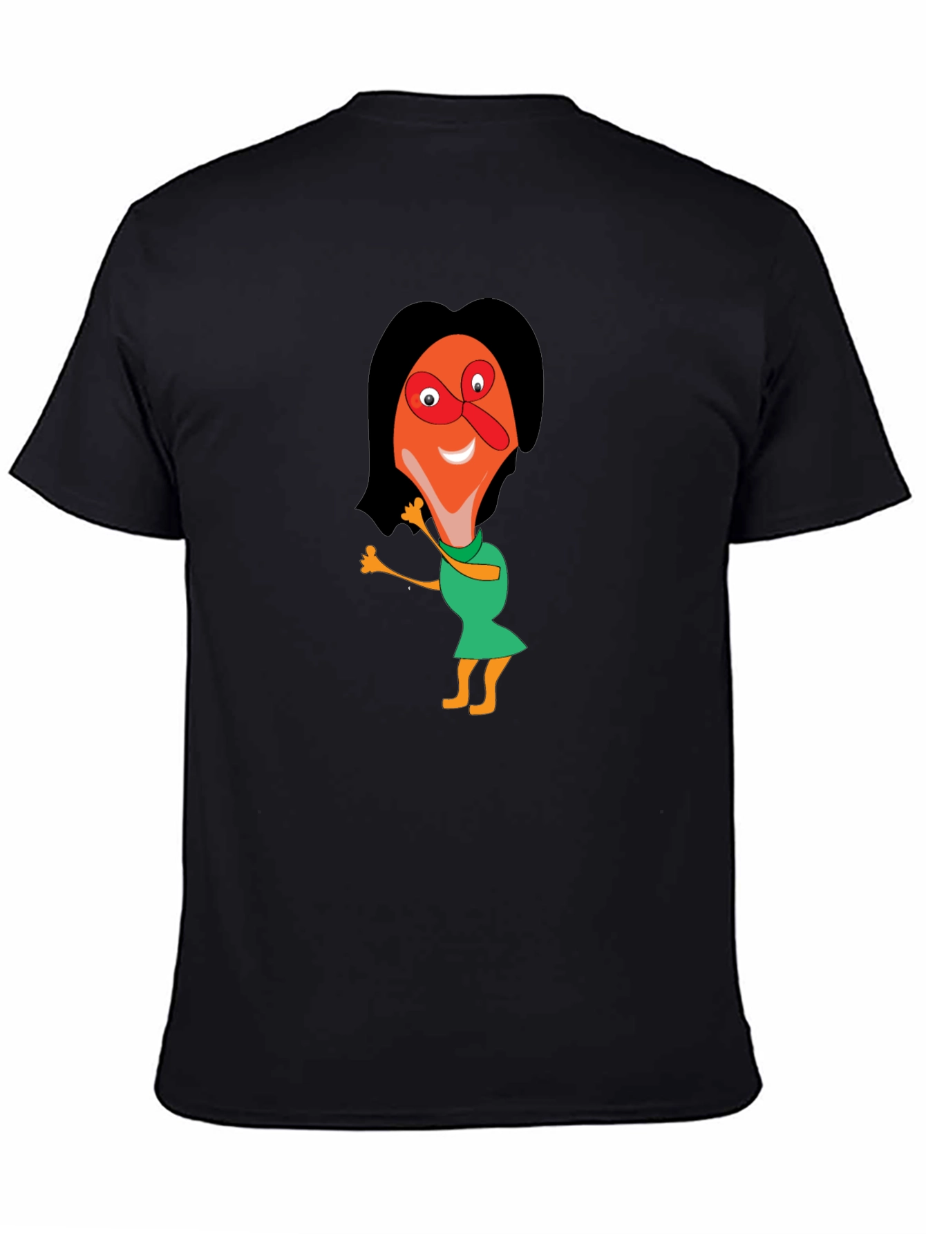 Cartoon Graphic Tee - Black Unisex Shirt