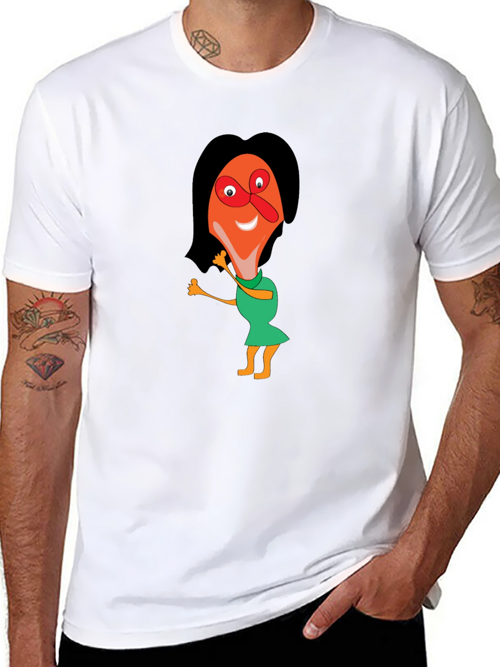 Cartoon Graphic Tee - Black Unisex Shirt