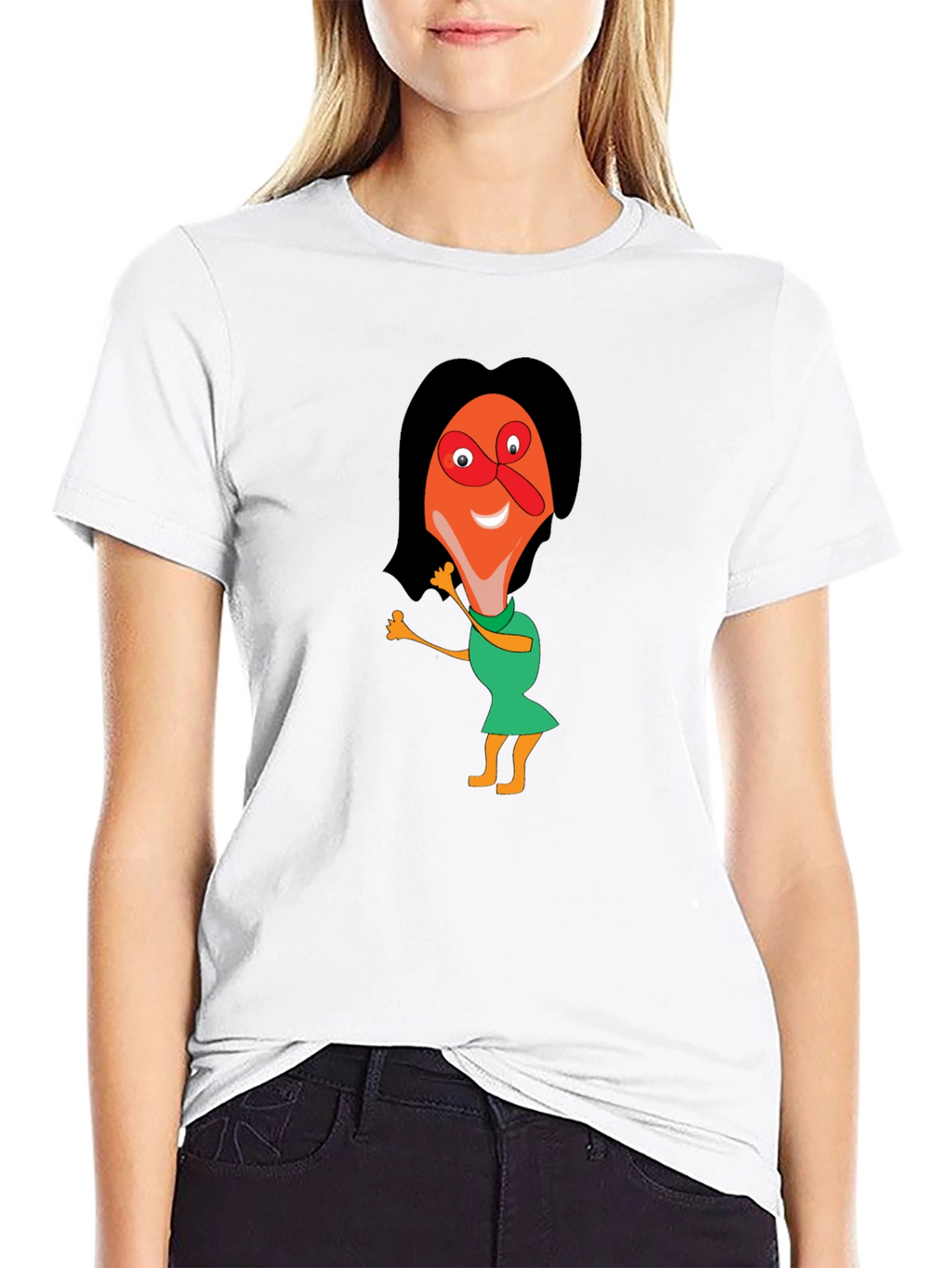 Cartoon Graphic Tee - Black Unisex Shirt