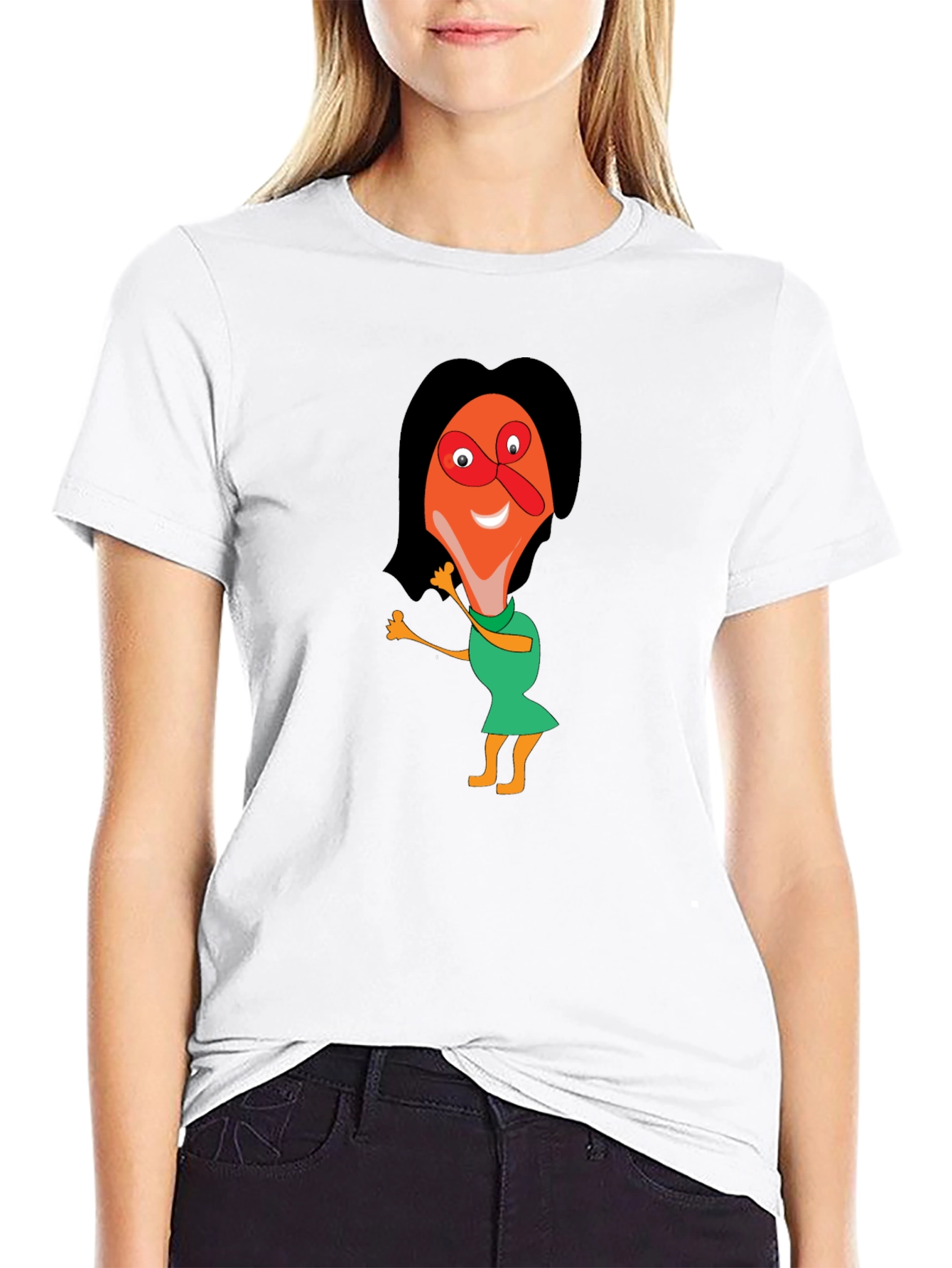 Cartoon Graphic Tee - Black Unisex Shirt