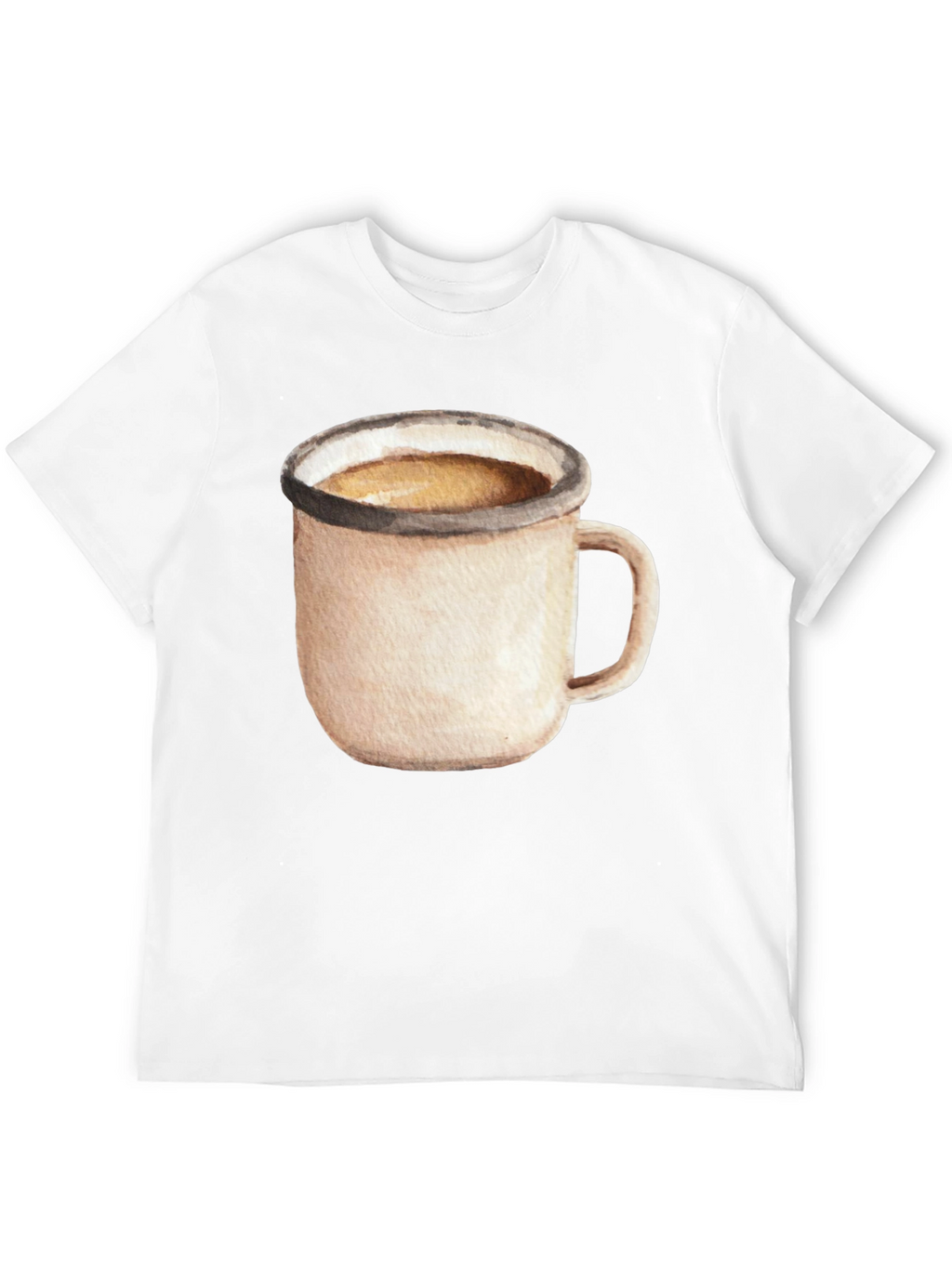 Coffee Mug Graphic Tee - Black Cotton T-Shirt