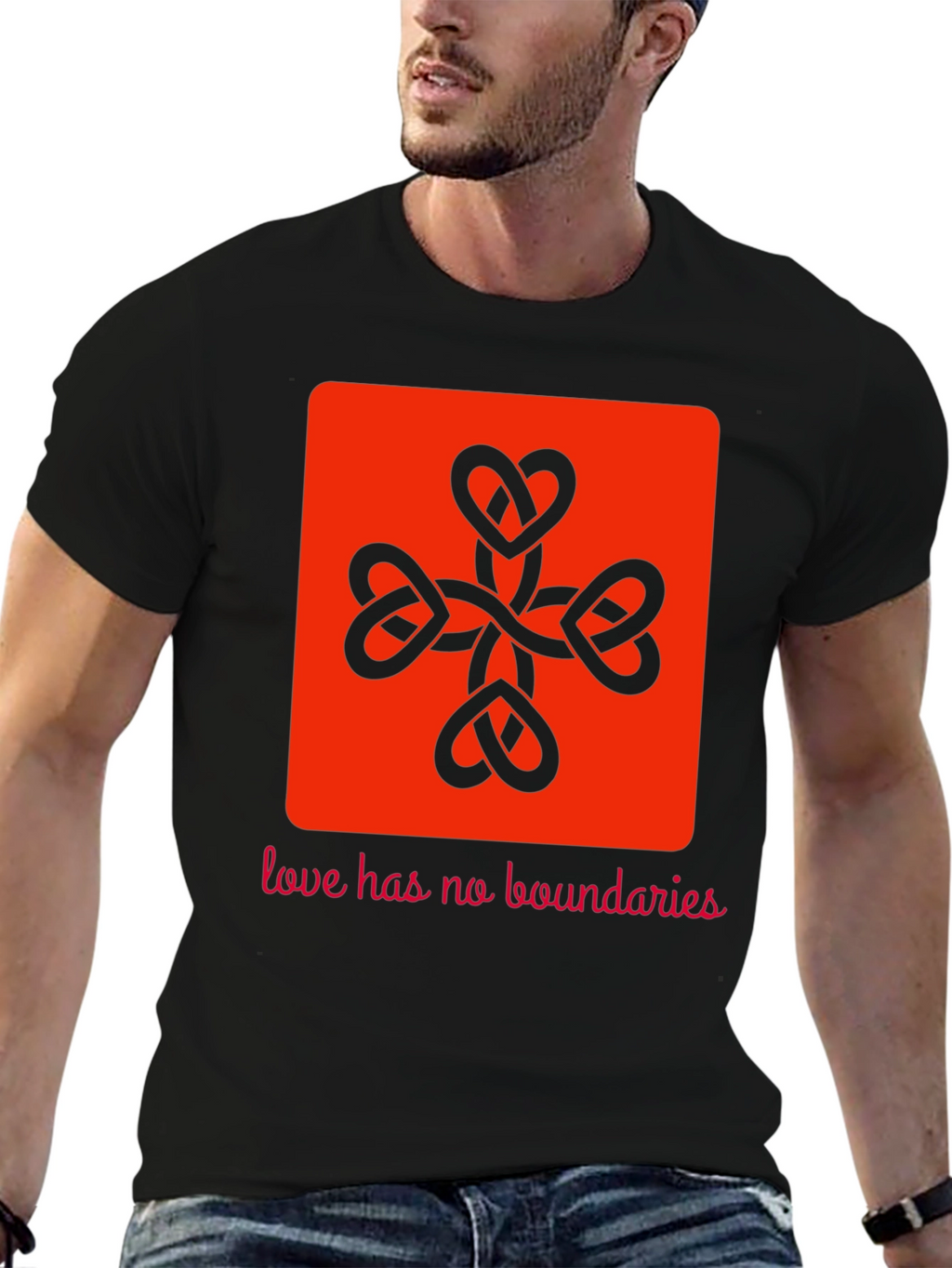 Heart Knot Graphic Tee - Love Has No Boundaries
