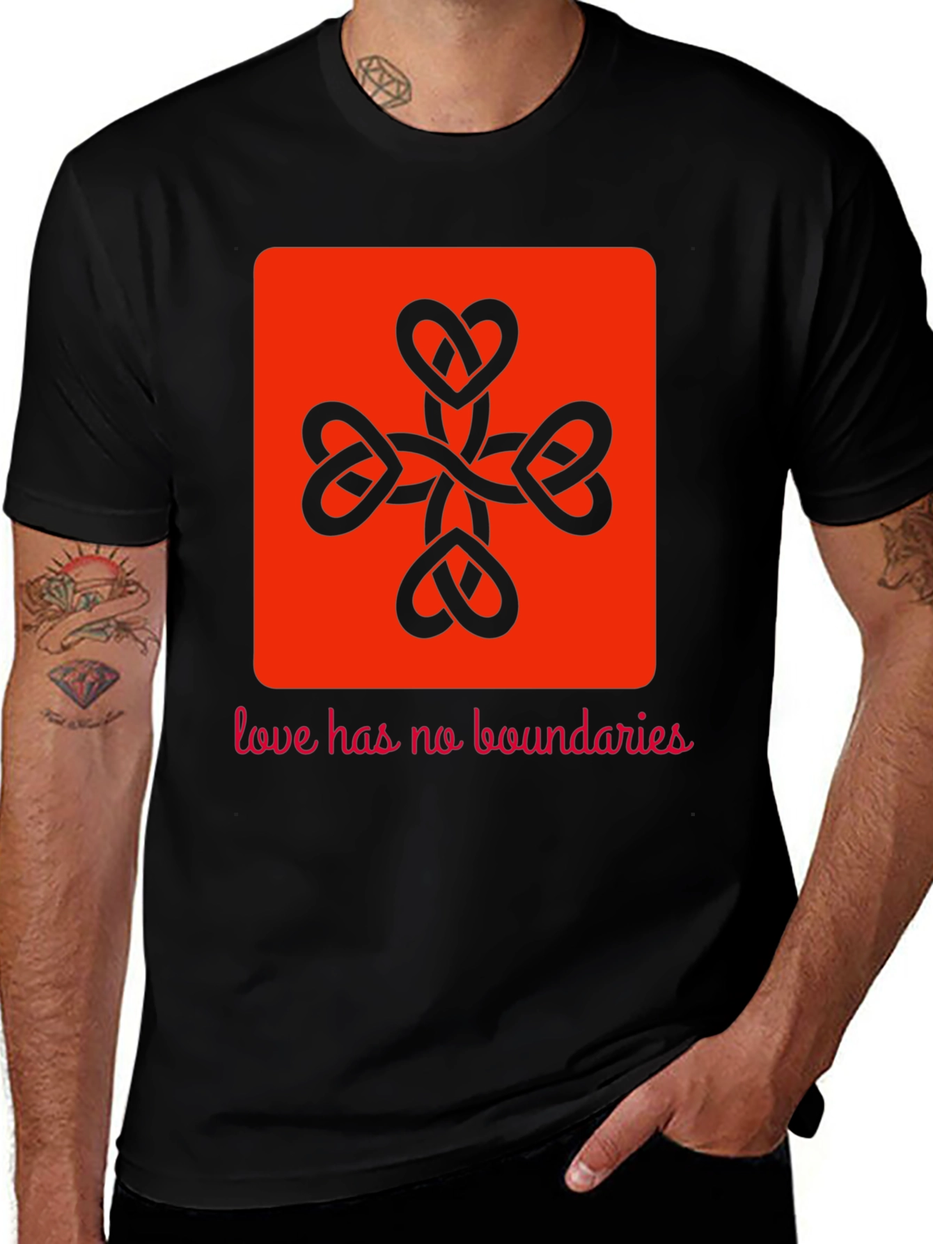 Heart Knot Graphic Tee - Love Has No Boundaries