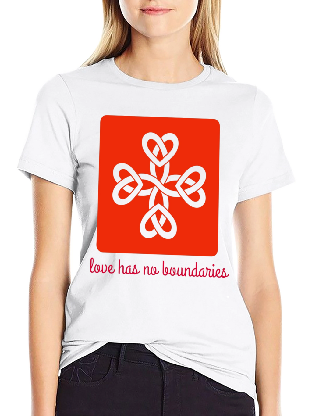Heart Knot Graphic Tee - Love Has No Boundaries