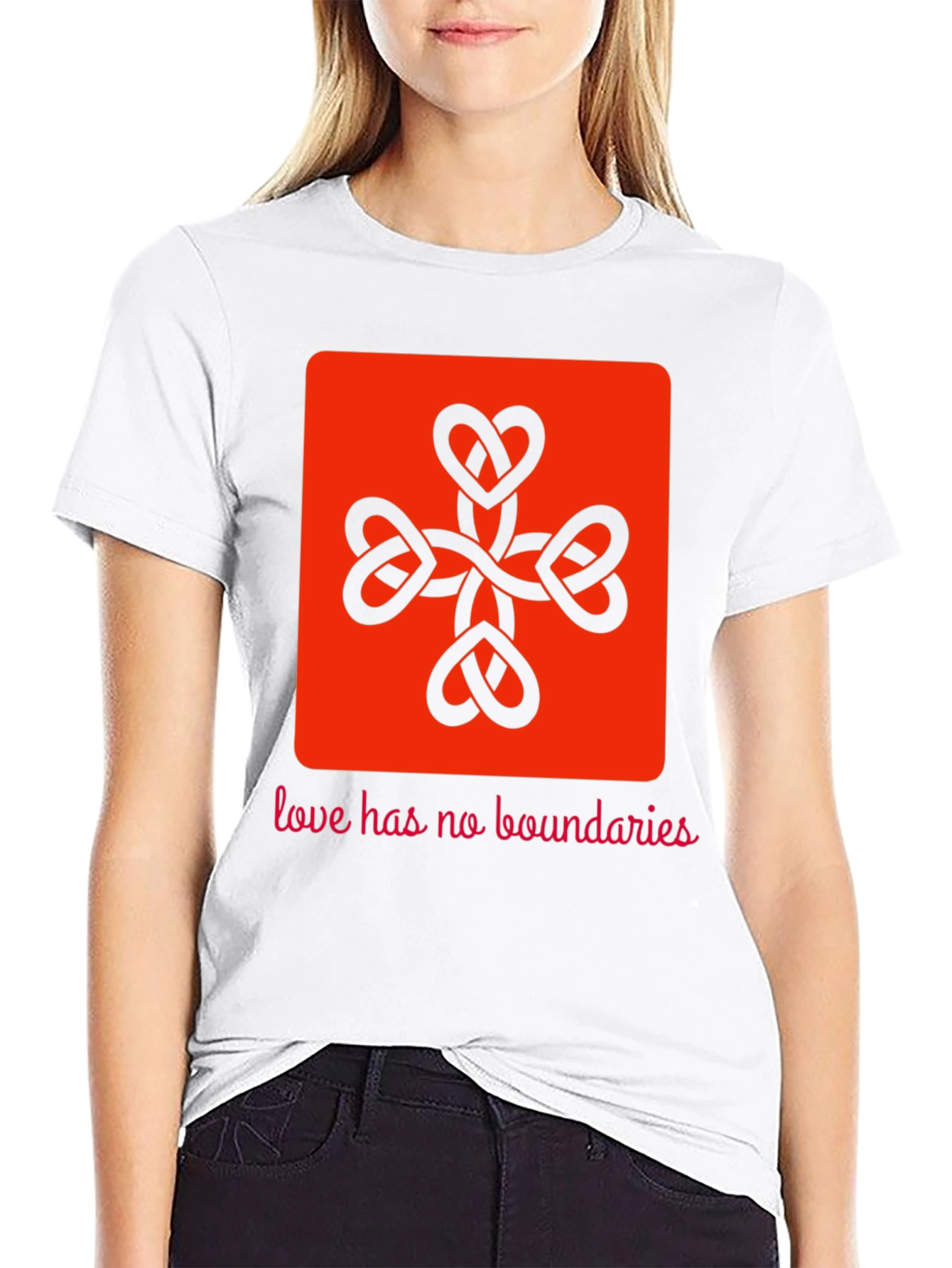 Heart Knot Graphic Tee - Love Has No Boundaries