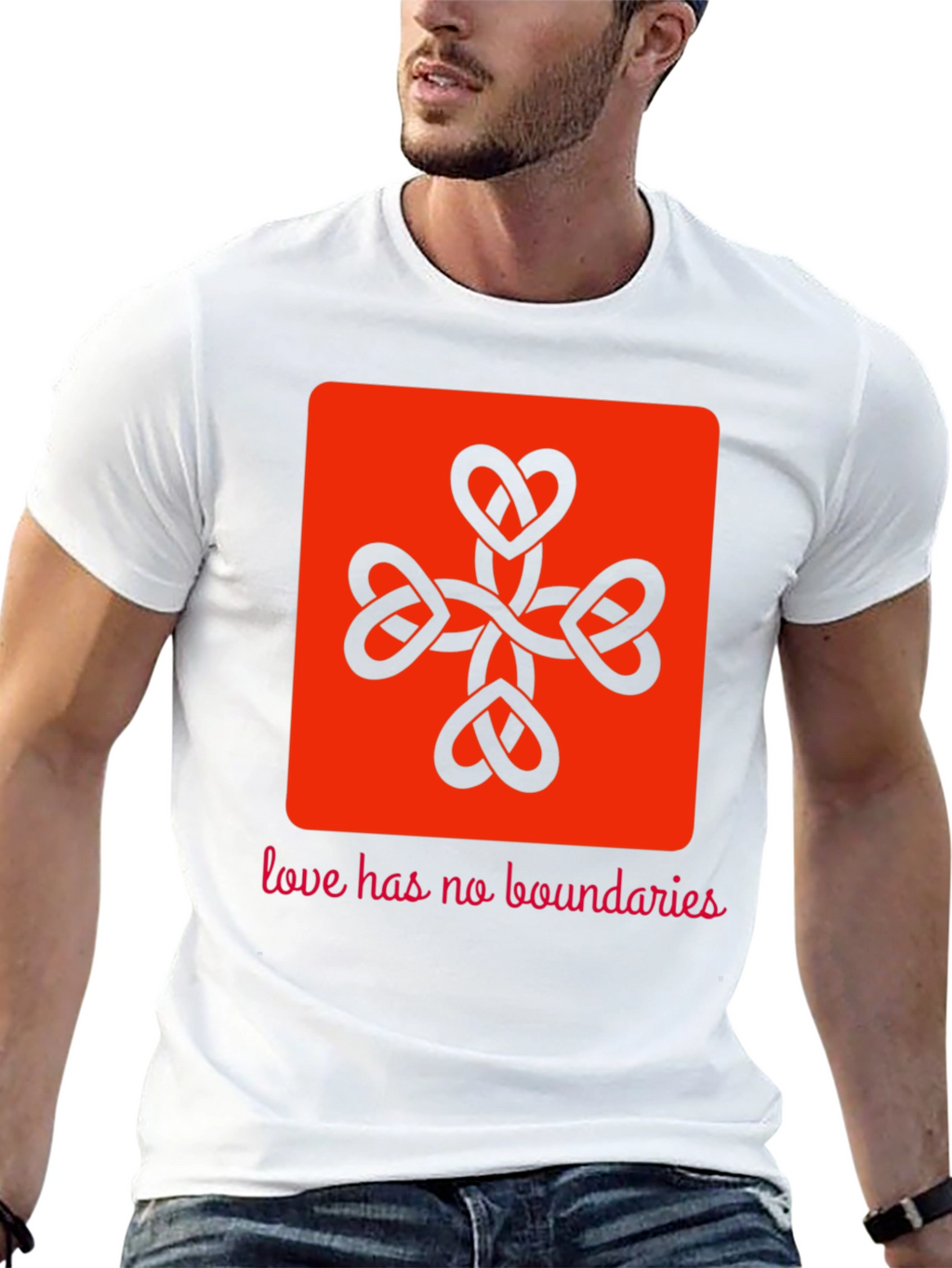 Heart Knot Graphic Tee - Love Has No Boundaries