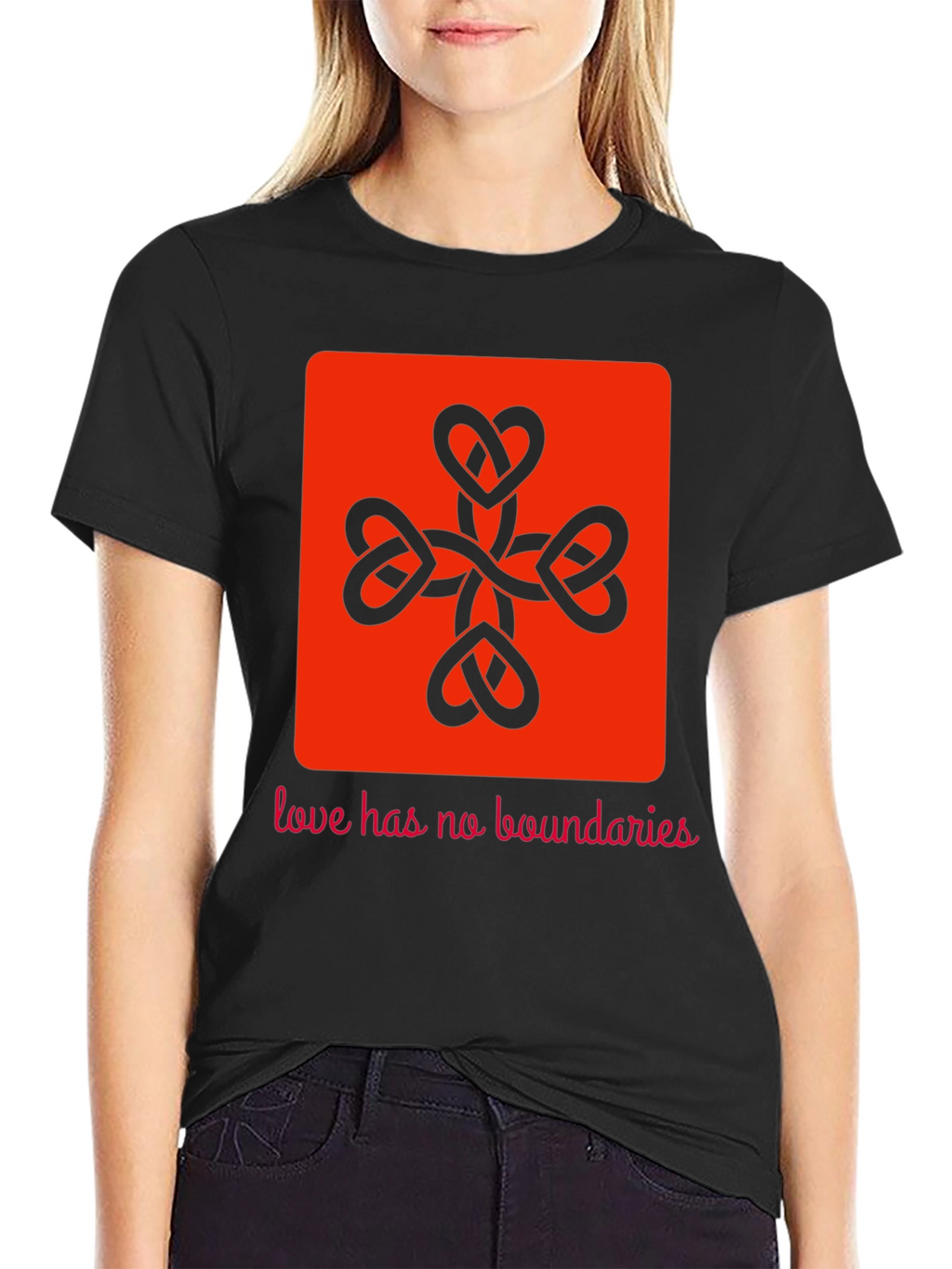 Heart Knot Graphic Tee - Love Has No Boundaries