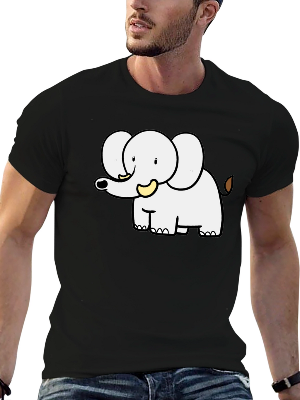 Cute Cartoon Elephant Graphic Tee