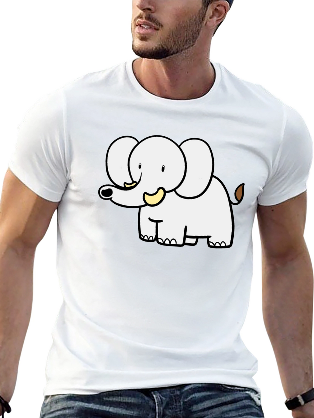 Cute Cartoon Elephant Graphic Tee