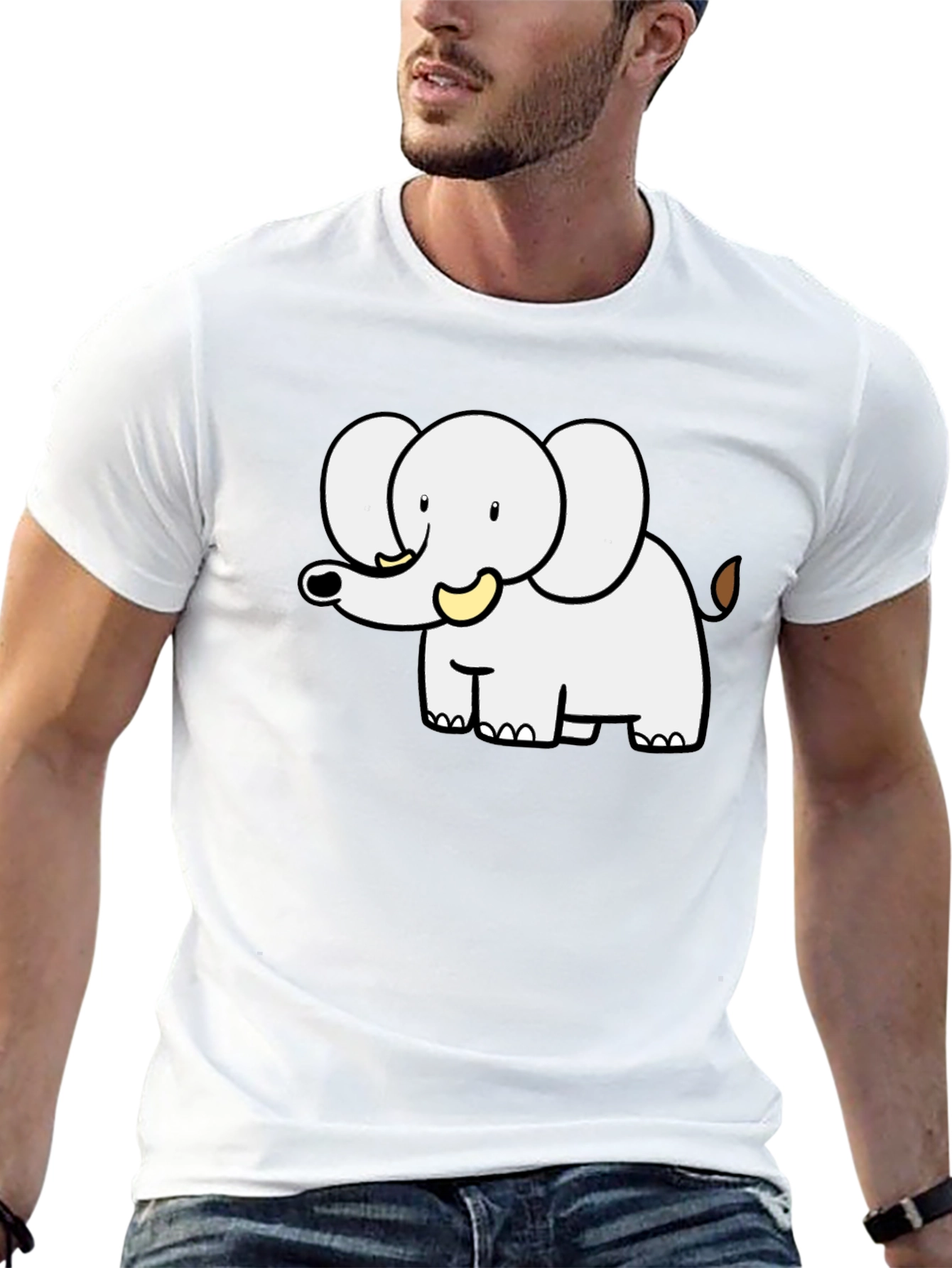 Cute Cartoon Elephant Graphic Tee