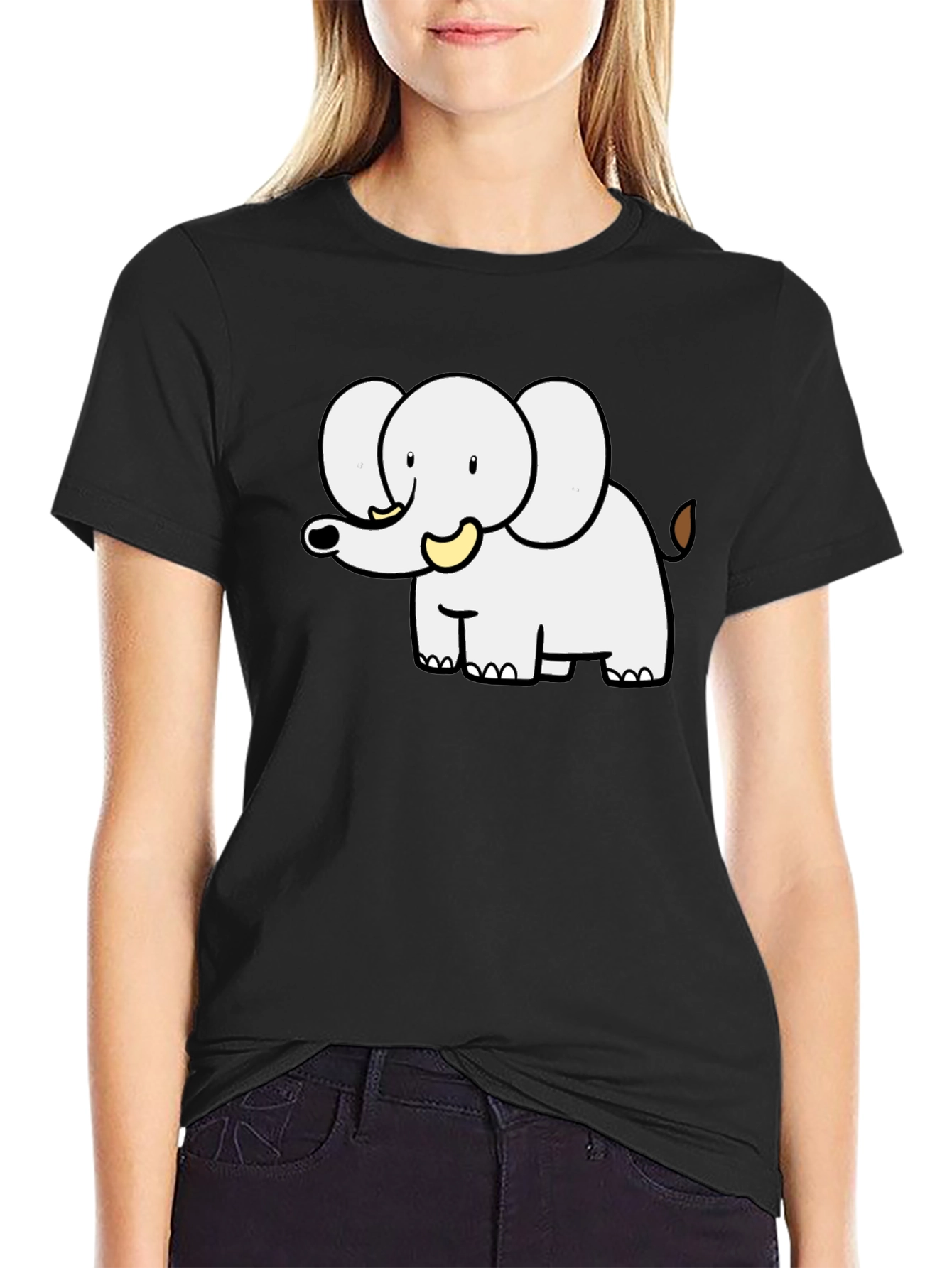 Cute Cartoon Elephant Graphic Tee
