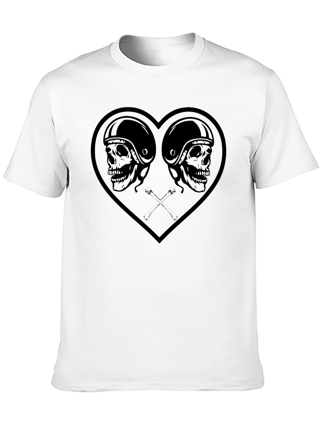 Skull Heart Graphic Tee - Mens Black T-Shirt