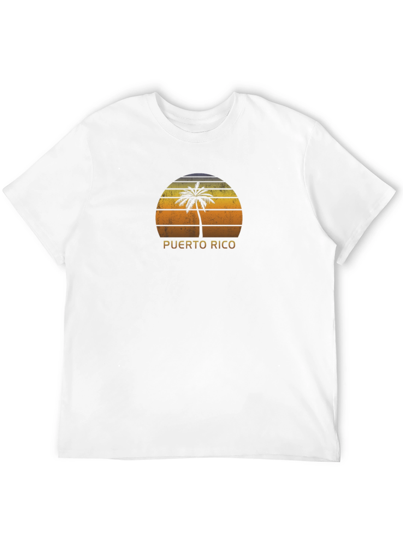 Puerto Rico Palm Tree Sunset Graphic Tee