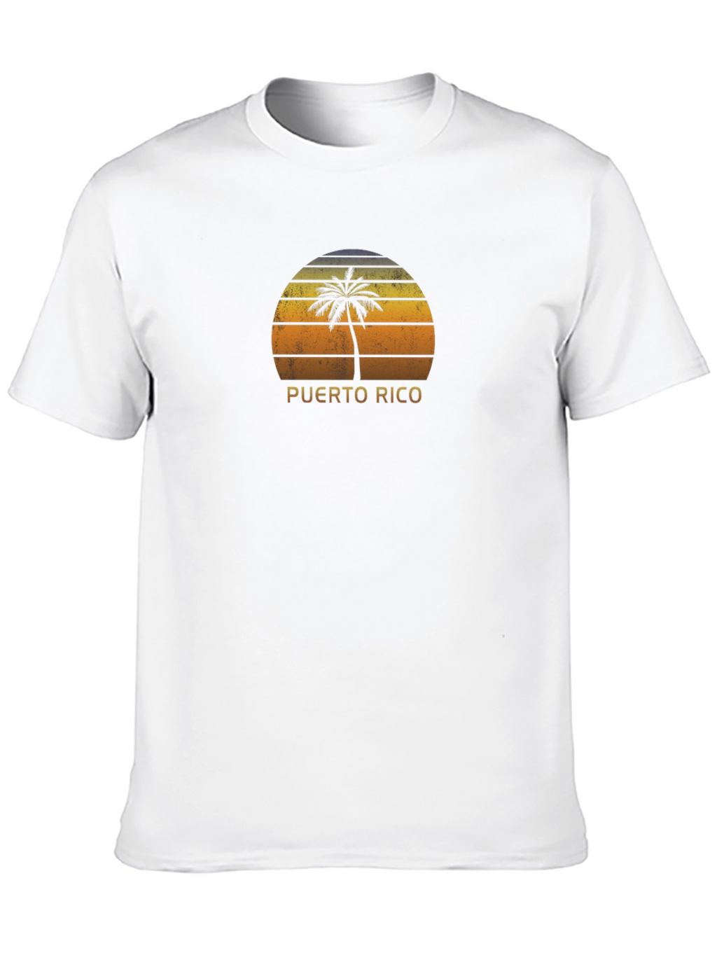 Puerto Rico Palm Tree Sunset Graphic Tee