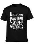 Raising Beautiful Humans Black Graphic Tee