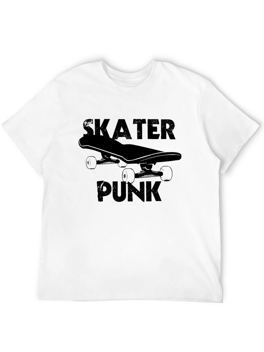 Skater Punk Graphic Tee - Black Cotton T-Shirt