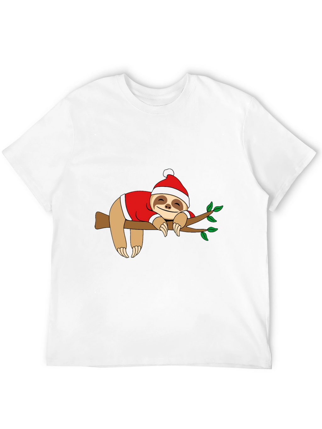 Sloth Christmas T-Shirt - Holiday Sleepy Sloth Tee