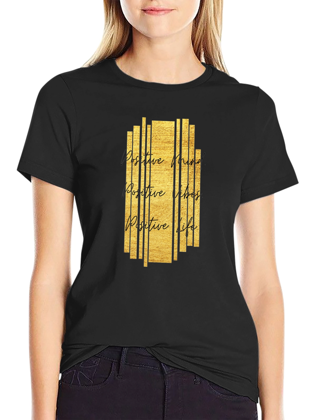 Positive Vibes Graphic Tee - Black