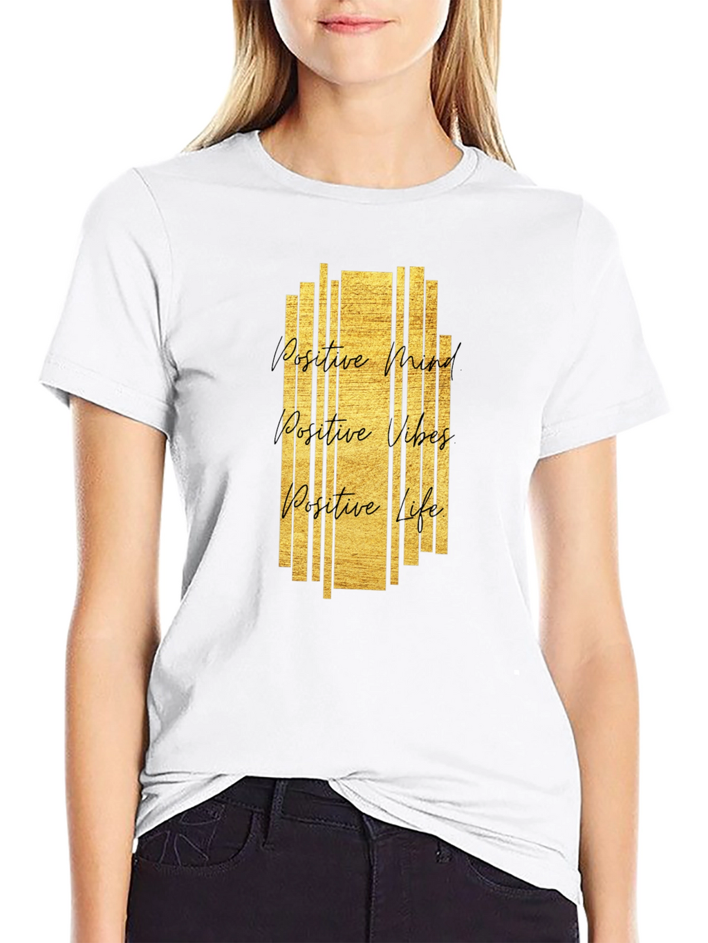 Positive Vibes Graphic Tee - Black